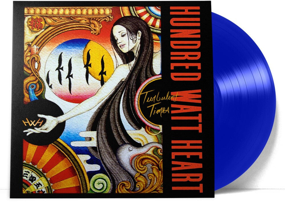 the album cover for Hundred Watt Heart - Turbulent Times (Blue) [Colored Vinyl] [180 Gram]