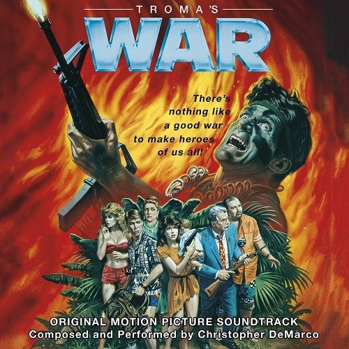 the album cover for Chris Demarco Org Red - Troma's War (Original Motion Picture Soundtrack)
