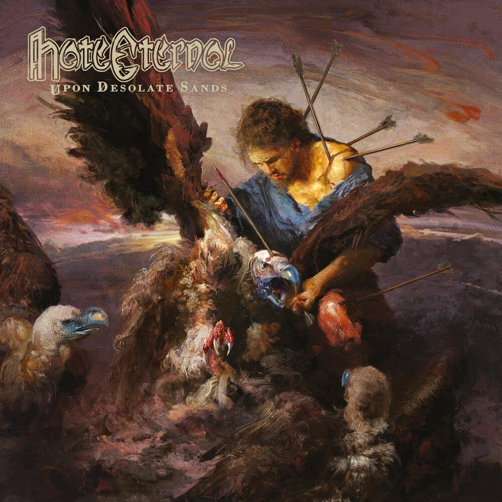 the album cover for Hate Eternal - Upon Desolate Sands [Limited Edition Clear LP]
