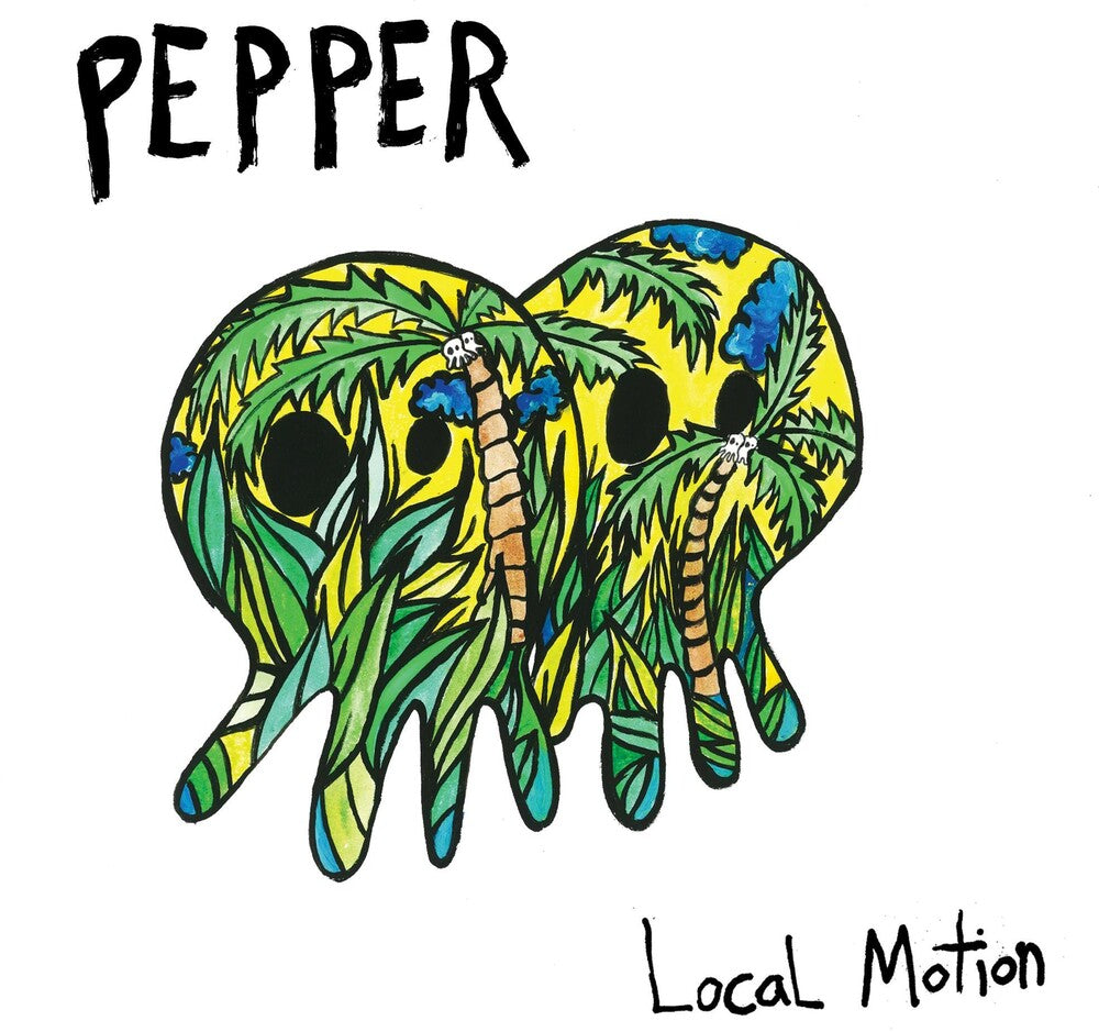 the album cover for Pepper - Local Motion [Indie Exclusive Limited Edition Green w/ Blue/Yellow Splatter LP]