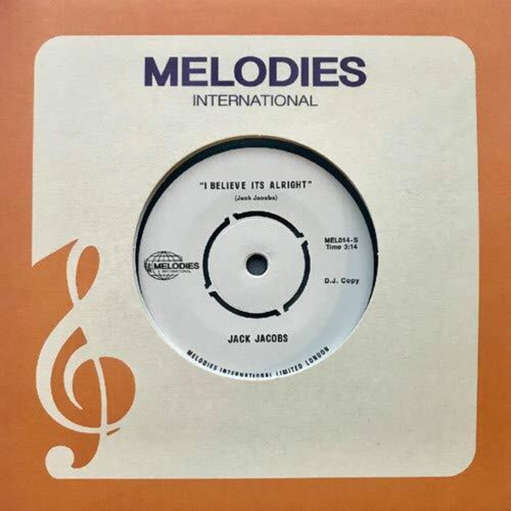 the album cover for Jack Jacobs - I Believe It's Alright