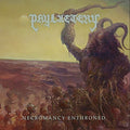 the album cover for Phylactery - Necromancy Enthroned