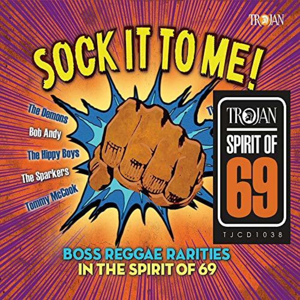 the album cover for Sock It To Me Boss Reggae Rarities / Various - Sock It To Me: Boss Reggae Rarities in the Spirit '69