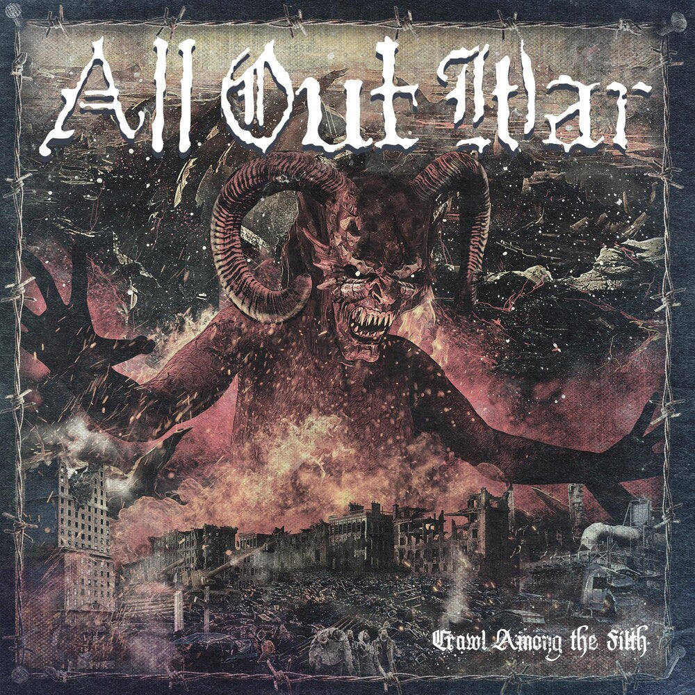 the album cover for All Out War - Crawl Among The Filth [LP]