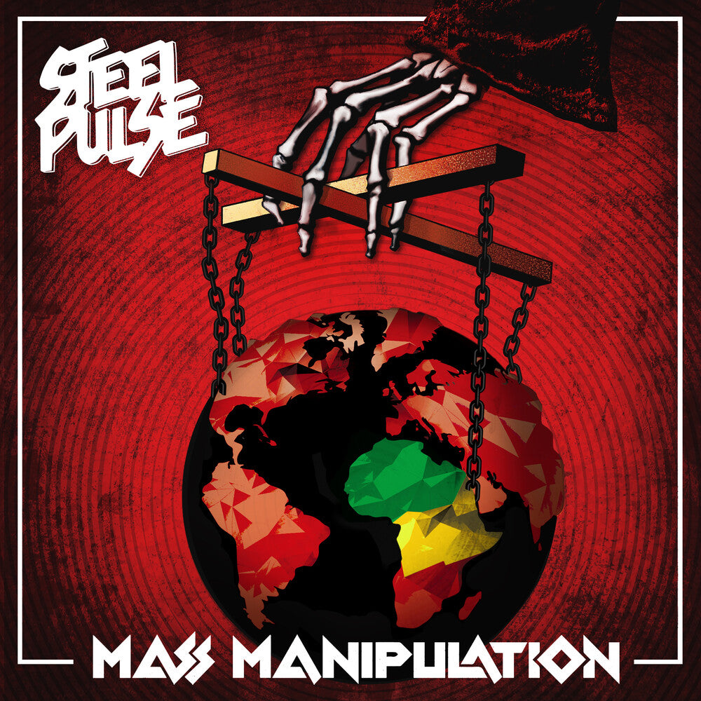 the album cover for Steel Pulse - Mass Manipulation