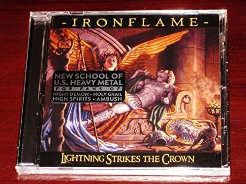 the album cover for Ironflame - Lightning Strikes The Crown