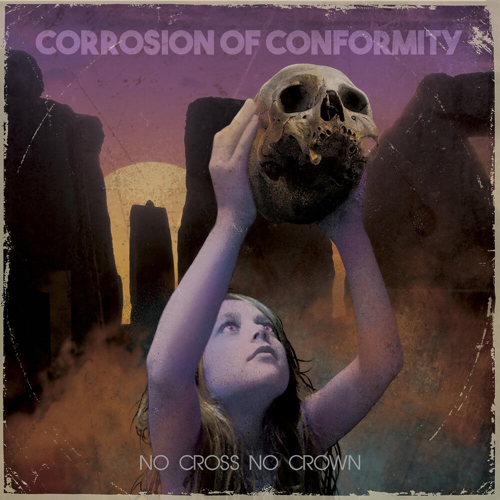 the album cover for Corrosion Of Conformity - No Cross No Crown [Purple/Orange Splatter LP]
