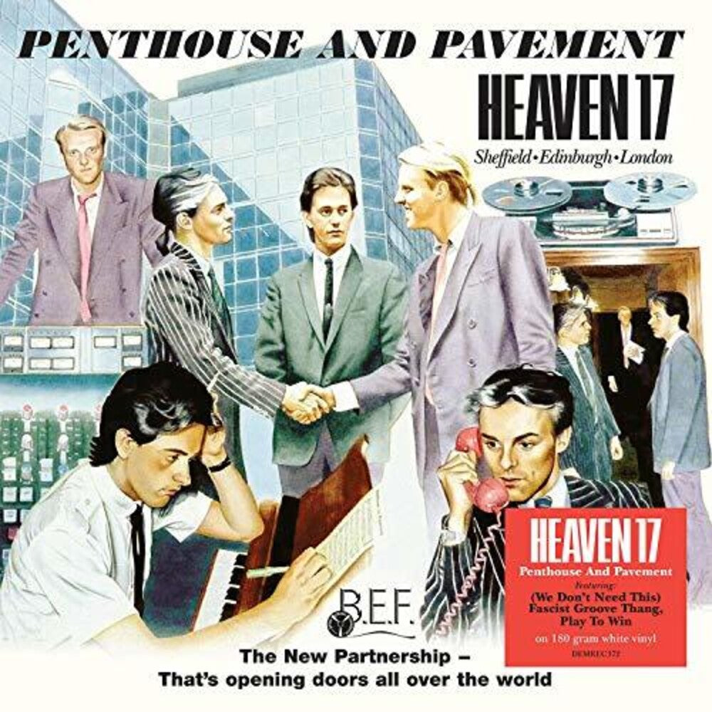 the album cover for Heaven 17 - Penthouse & Pavement [White Colored Vinyl]
