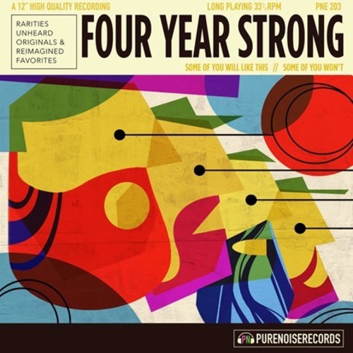 the album cover for Four Year Strong - Some of You Will Like This, Some of You Won't [Indie Exclusive Limited Edition Blue/Purple LP]