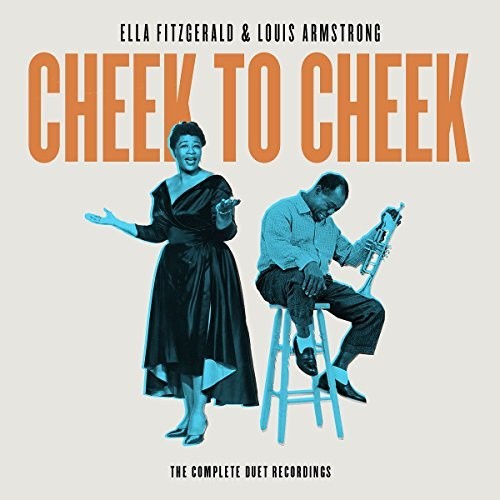 the album cover for Ella Fitzgerald & Louis Armstrong - Cheek To Cheek : The Complete Duet Recordings [4CD]