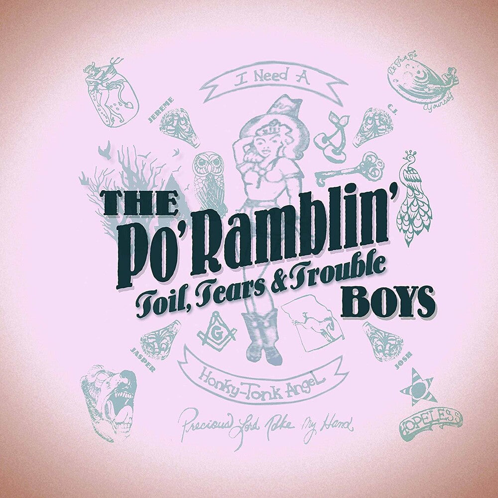 the album cover for The Po' Ramblin' Boys - Toil, Tears & Trouble