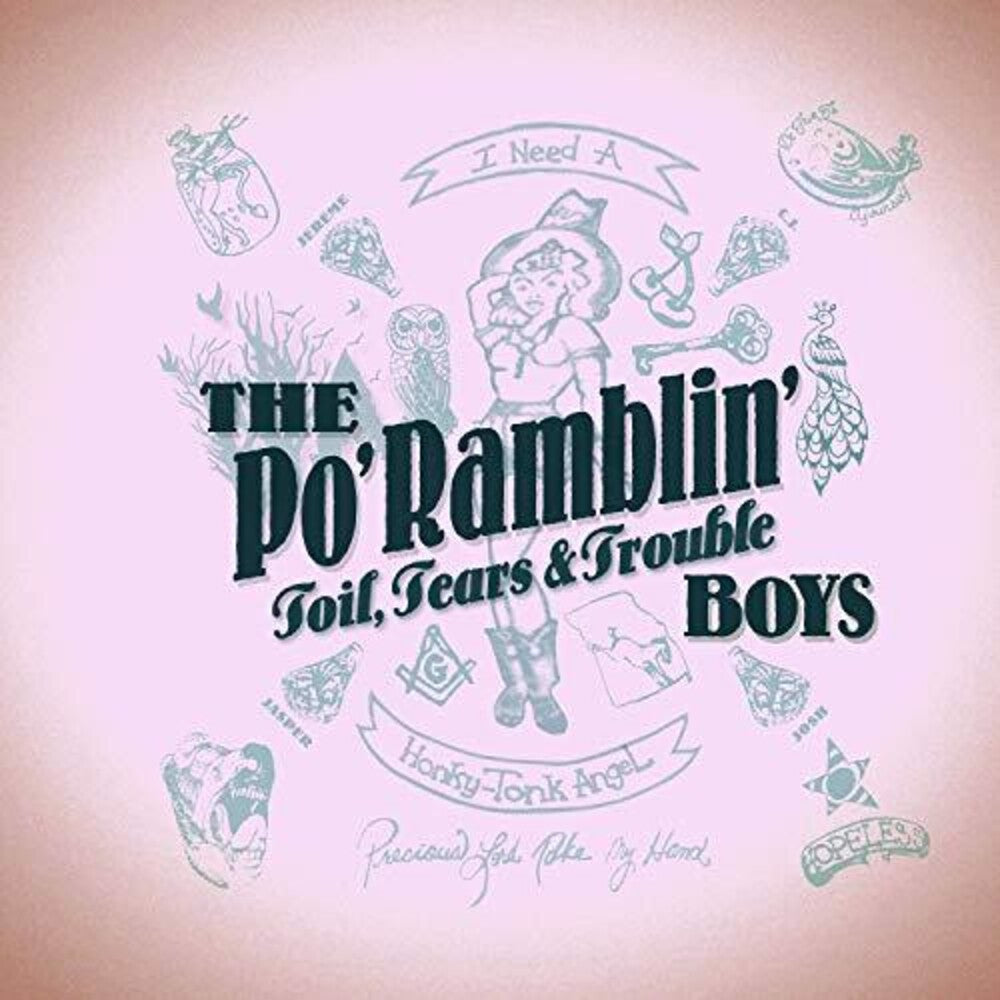 the album cover for The Po' Ramblin' Boys - Toil, Tears & Trouble