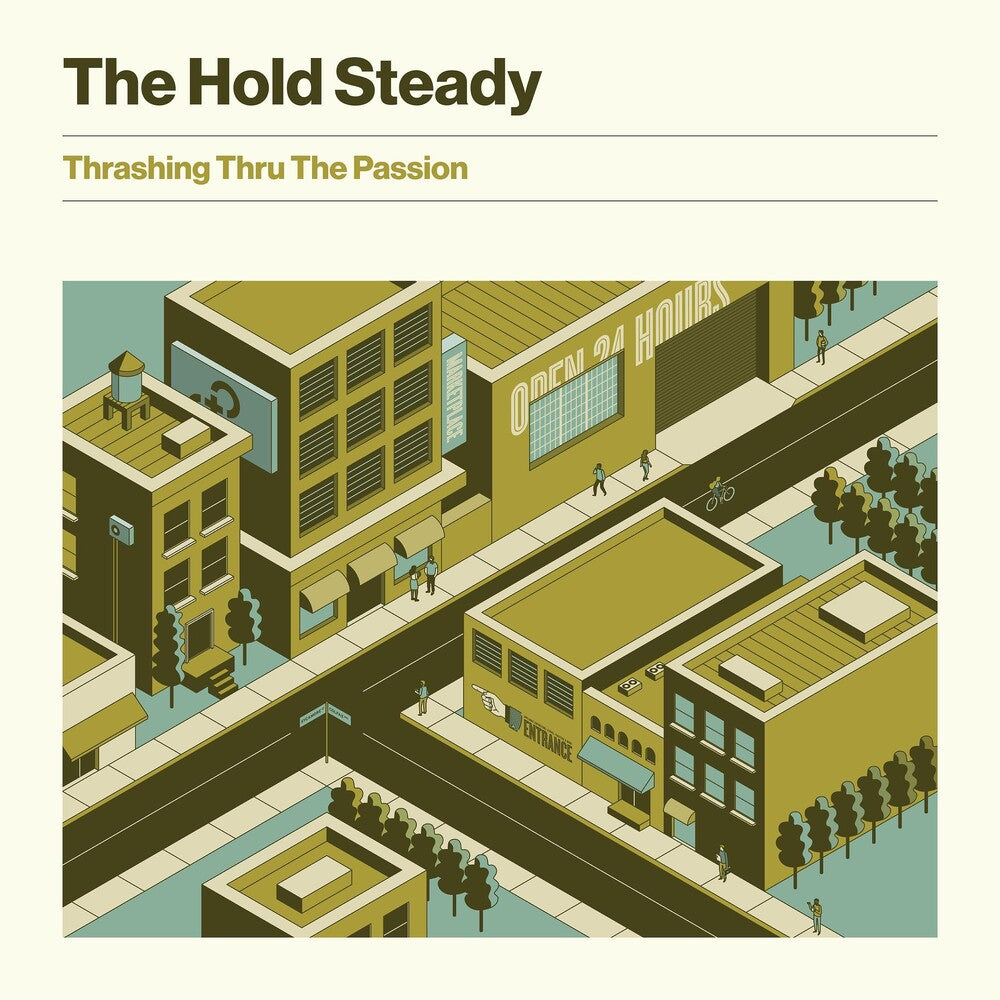 the album cover for The Hold Steady - Thrashing Thru The Passion