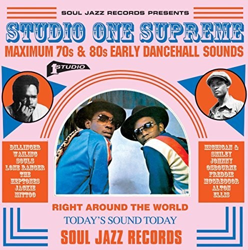 the album cover for Soul Jazz Records Presents - Studio One Supreme: Maximum 70s & 80s Early