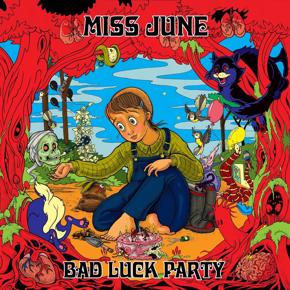 the album cover for Miss June - Bad Luck Party