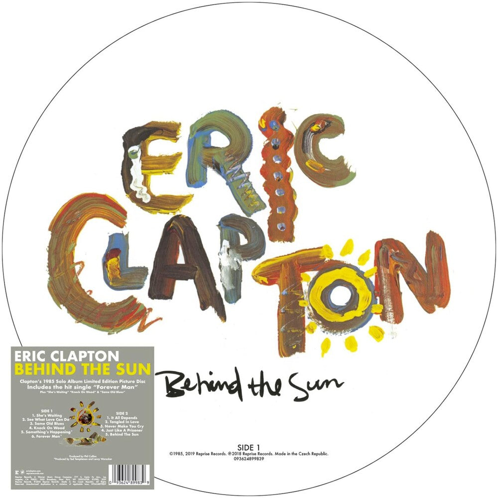 the album cover for Eric Clapton - Behind The Sun [Picture Disc LP]