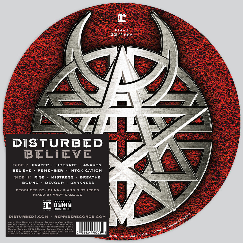 the album cover for Disturbed - Believe [Picture Disc LP]