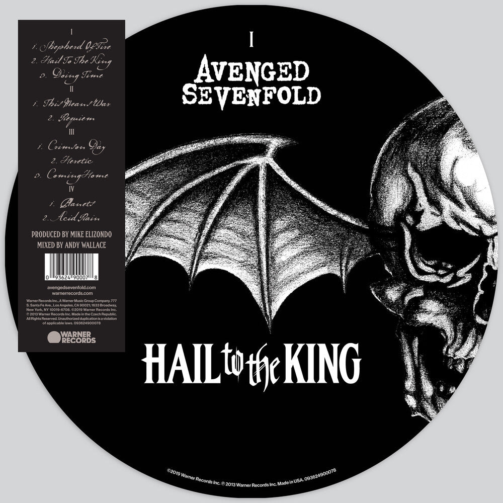 the album cover for Avenged Sevenfold - Hail To The King [Picture Disc 2LP]