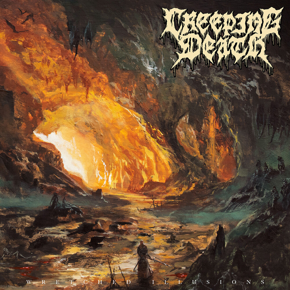 the album cover for Creeping Death - Wretched Illusions