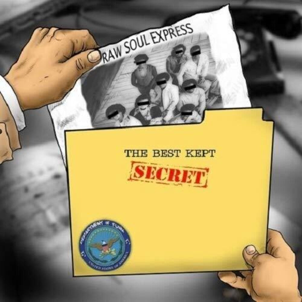 the album cover for Raw Soul Express - The Best Kept Secret