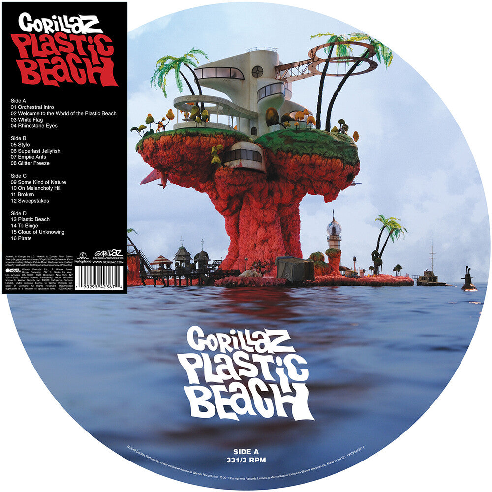 the album cover for Gorillaz - Plastic Beach