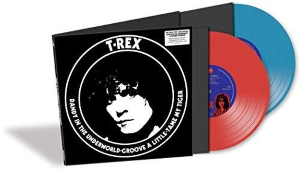 the album cover for T. Rex - Dandy In The Underworld [Import Red & Blue Colored 10-Inch Set]