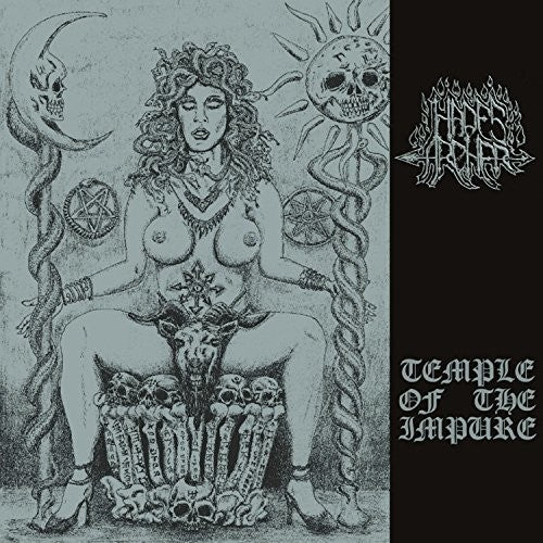 the album cover for Hades Archer - Temple Of The Impure