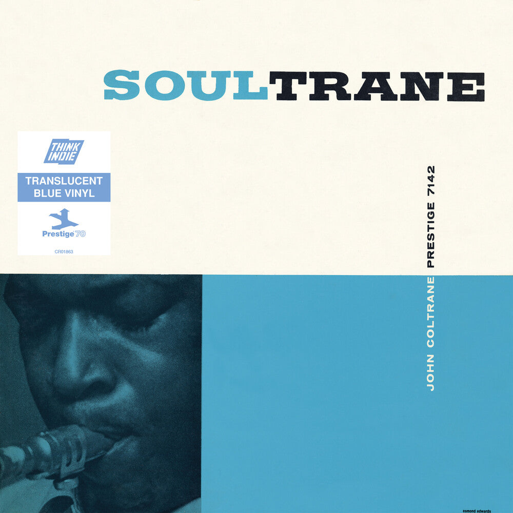 the album cover for John Coltrane - Soultrane (Blue) [Colored Vinyl] [Limited Edition] [Indie Exclusive]