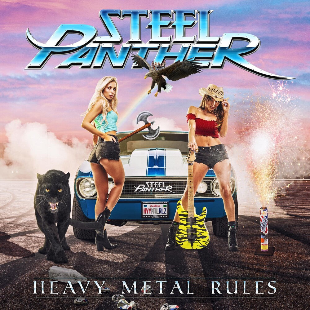 the album cover for Steel Panther - Heavy Metal Rules