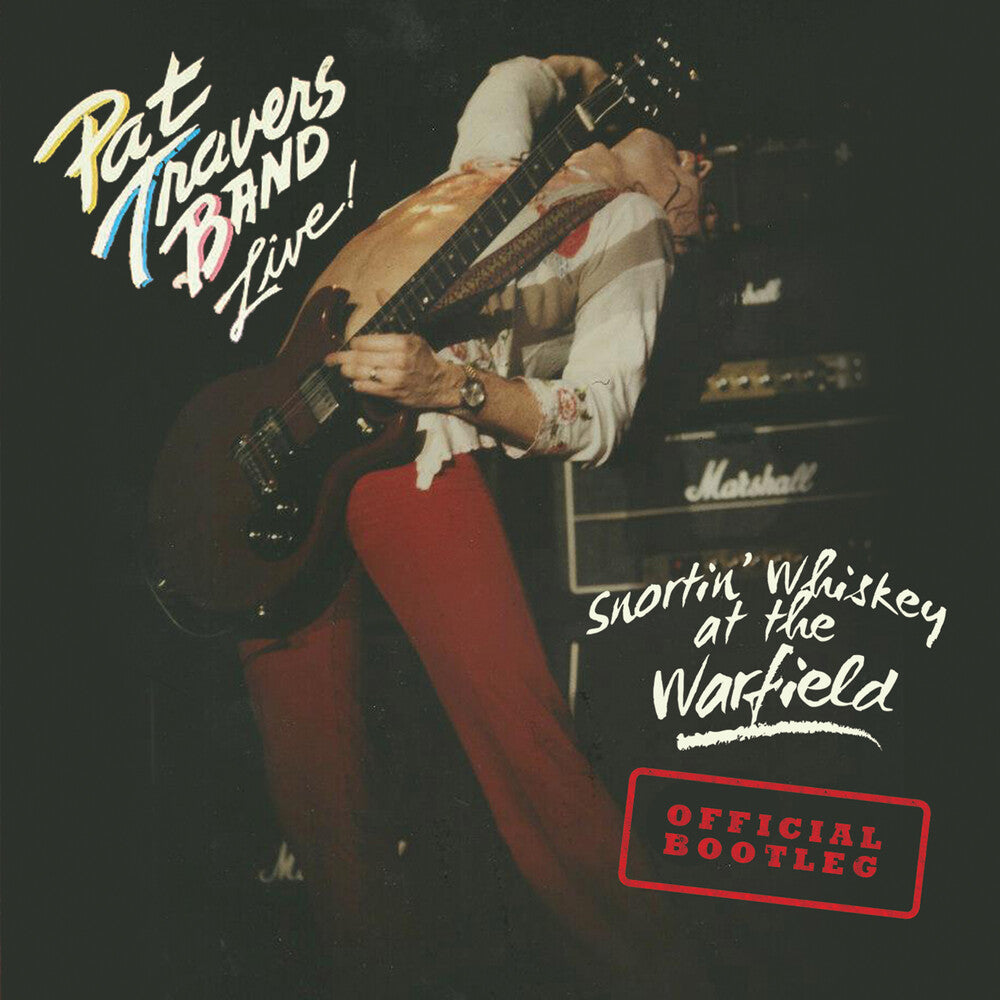 the album cover for Pat Travers - Snortin' Whiskey At The Warfield