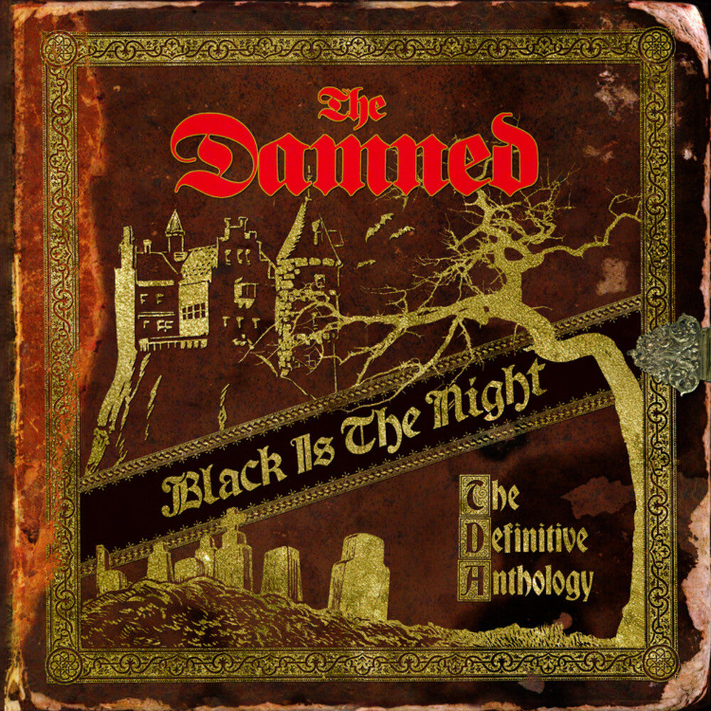 the album cover for The Damned - Black Is The Night: The Definitive Anthology