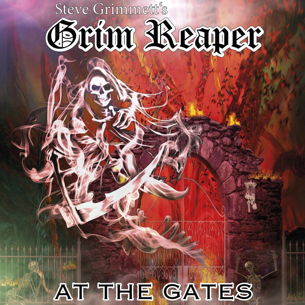 the album cover for Steve Grimmetts Grim Reaper - At The Gates