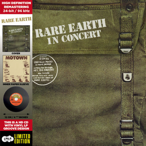 the album cover for Rare Earth - In Concert - Deluxe Cd-Vinyl Replica (Coll) [Deluxe]