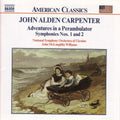 the album cover for J.A. Carpenter - Adventures in a Perambulator / Symphonies 1 & 2