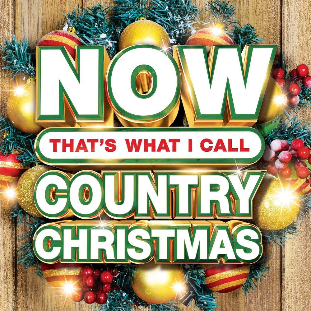 the album cover for Now Country Christmas / Various Cvnl Red - Now Country Christmas / Various [Clear Vinyl] (Red)