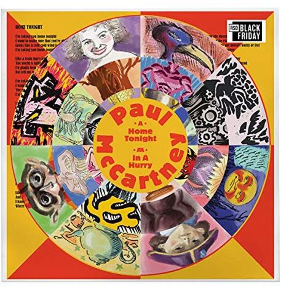 the album cover for Paul McCartney - Home Tonight/In A Hurry [RSD BF 2019]