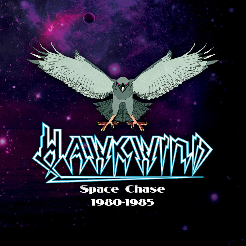 the album cover for Hawkwind - Space Chase 1980-1985