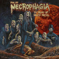 the album cover for Necrophagia - Here Lies Necrophagia: 35 Years Of Death Metal