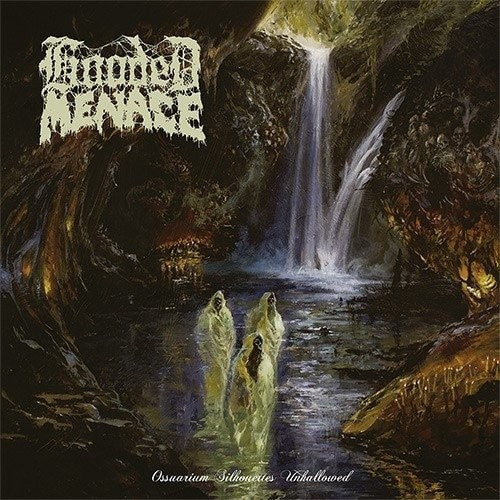 the album cover for Hooded Menace - Ossuarium Silhouettes Unhallowed