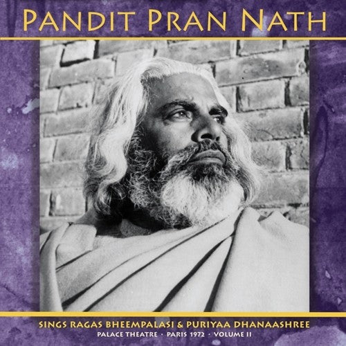 the album cover for Pandit Pran Nath - The Raga Cycle, Palace Theatre, Paris 1972 Vol. 2