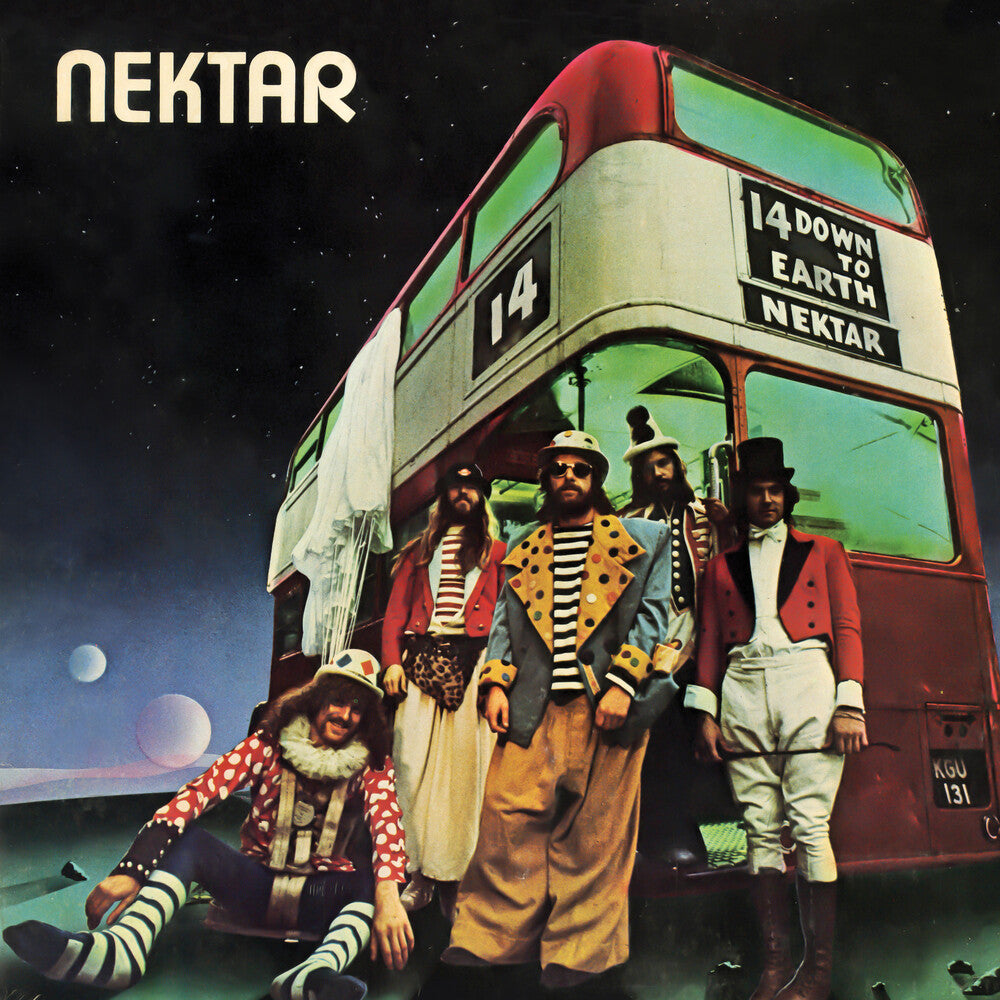 the album cover for Nektar - Down To Earth [Colored Vinyl] (Gate) [Limited Edition] (Red)