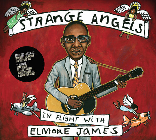 the album cover for Strange Angels: In Flight with Elmore James / Var - Strange Angels: In Flight With Elmore James [LP]