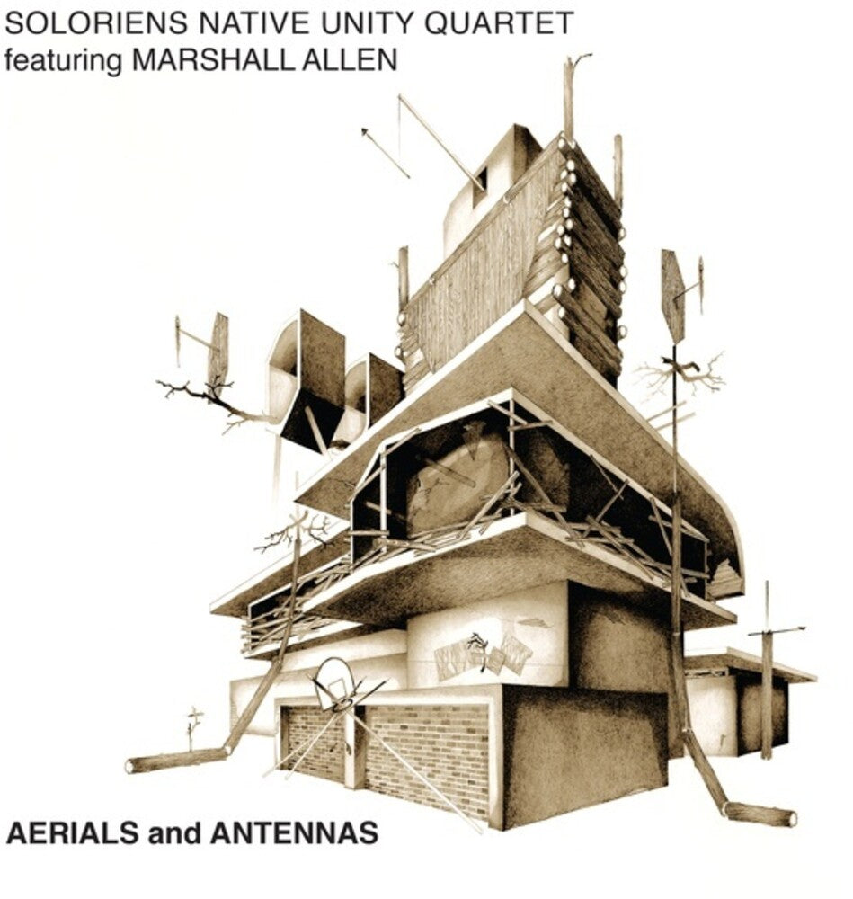 the album cover for Soloriens Native Unity Quartet / Marshall Allen - Aerials and Antennas