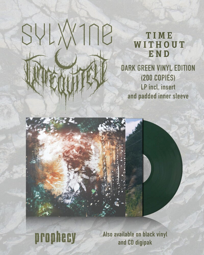 the album cover for Sylvaine / Unreqvited - Time Without End (Dark Green Vinyl) [Colored Vinyl] (Grn)