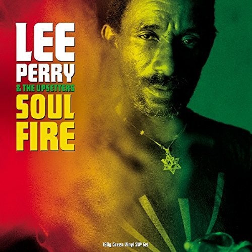 the album cover for Lee Perry & The Upsetters - Soul On Fire [Colored Vinyl] (Grn) [180 Gram] (Uk)