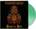 the album cover for Voodoo Circle - Raised On Rock (Clear Green Vinyl) [Clear Vinyl] (Gate)