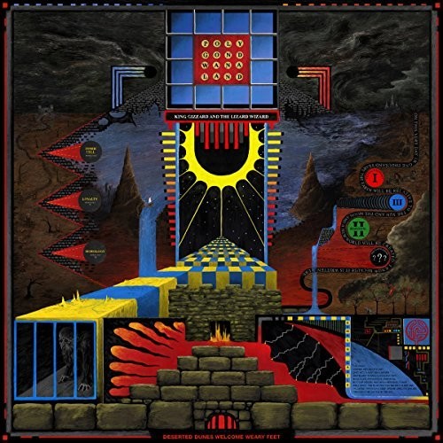 the album cover for King Gizzard & The Lizard Wizard - Polygondwanaland [Tri-Color Split Wax LP]