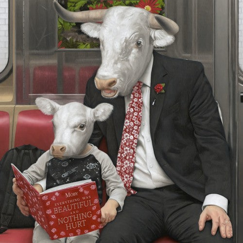the album cover for Moby - Everything Was Beautiful & Nothing Hurt
