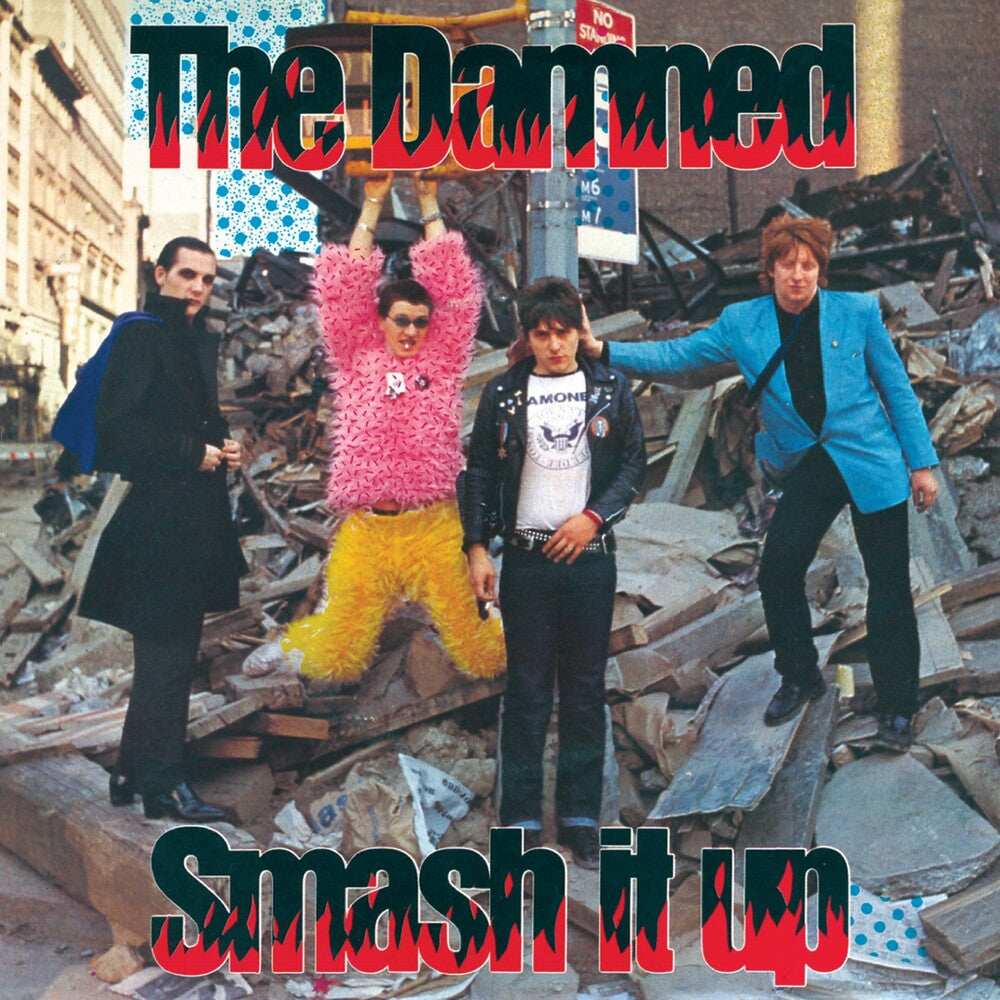 the album cover for The Damned - Smash It Up B/W Burglar (Red Vinyl)