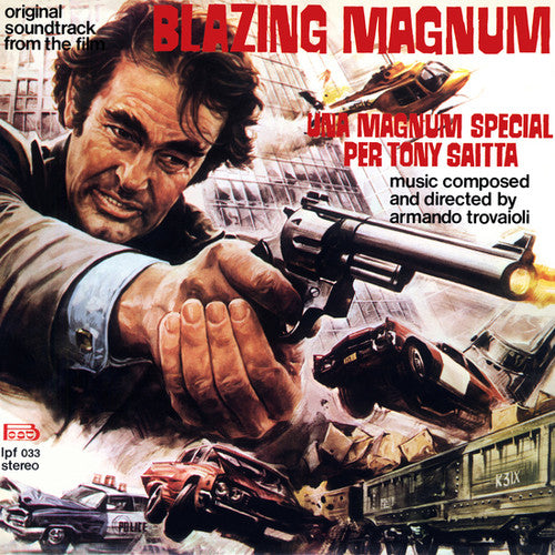 the album cover for Armando Trovajoli - Blazing Magnum: Strange Shadows In An Empty Room